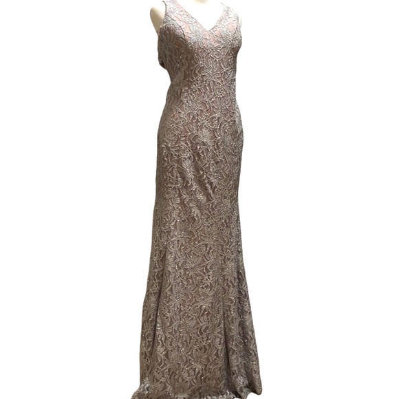Sequin Hearts Floral and Glitter Lined Dress - Picture 1 of 10